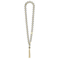 Studio 18K Gold Black Ceramic Tassel Link Necklace