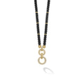 Black Caviar 18K Gold and Black Ceramic Circle Rope Necklace