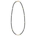 Black Caviar 18K Gold Black Ceramic and Diamond Station Rope Necklace