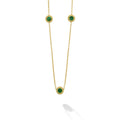 Covet 18K Gold Caviar Framed Jade Necklace