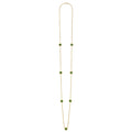 Covet 18K Gold Caviar Framed Jade Necklace
