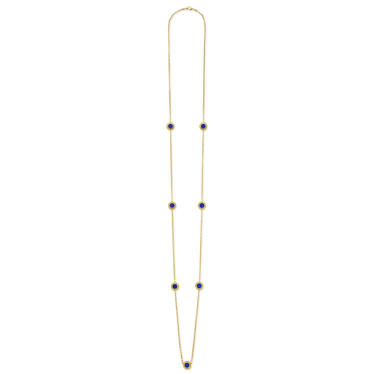 Covet Three Station Round Mother of Pearl Necklace