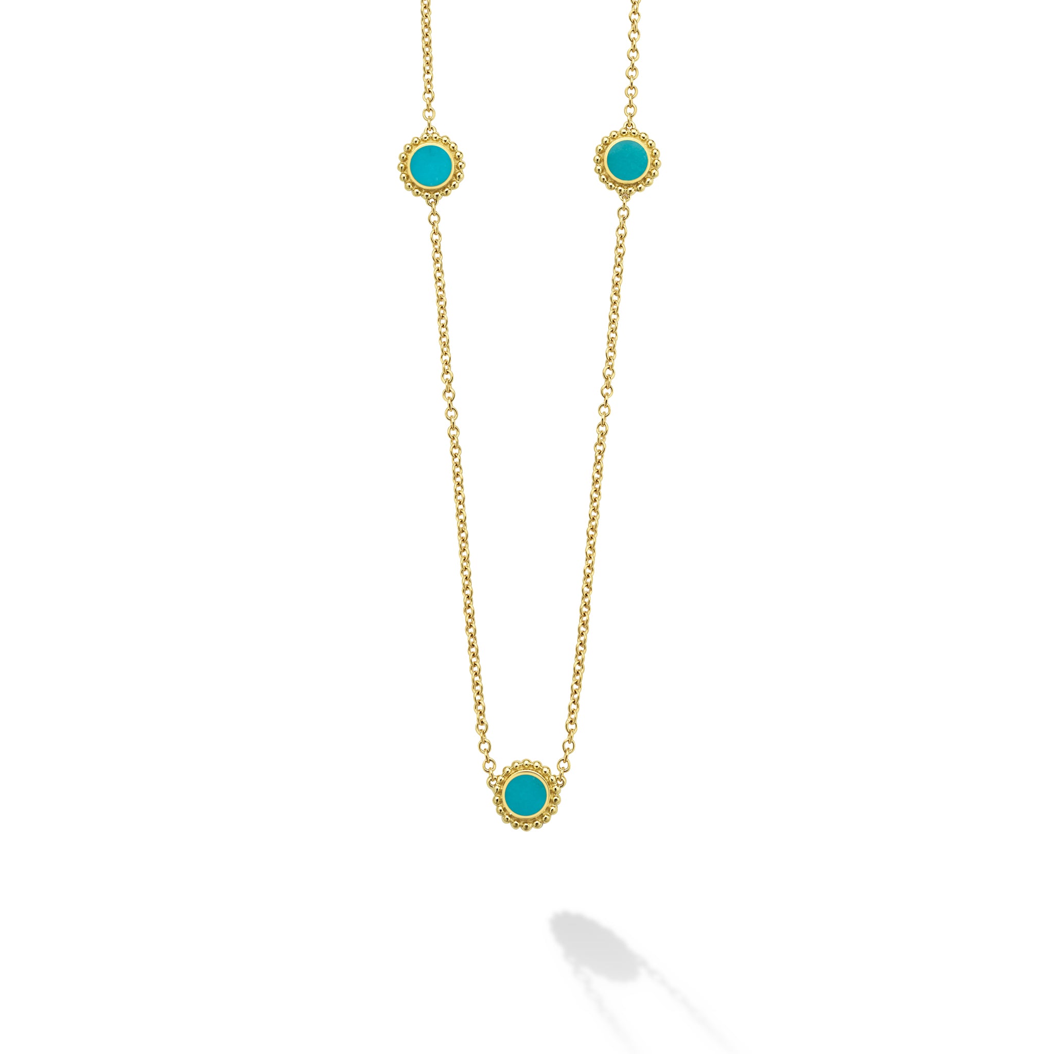 Covet 18K Gold 6-Station Turquoise Necklace