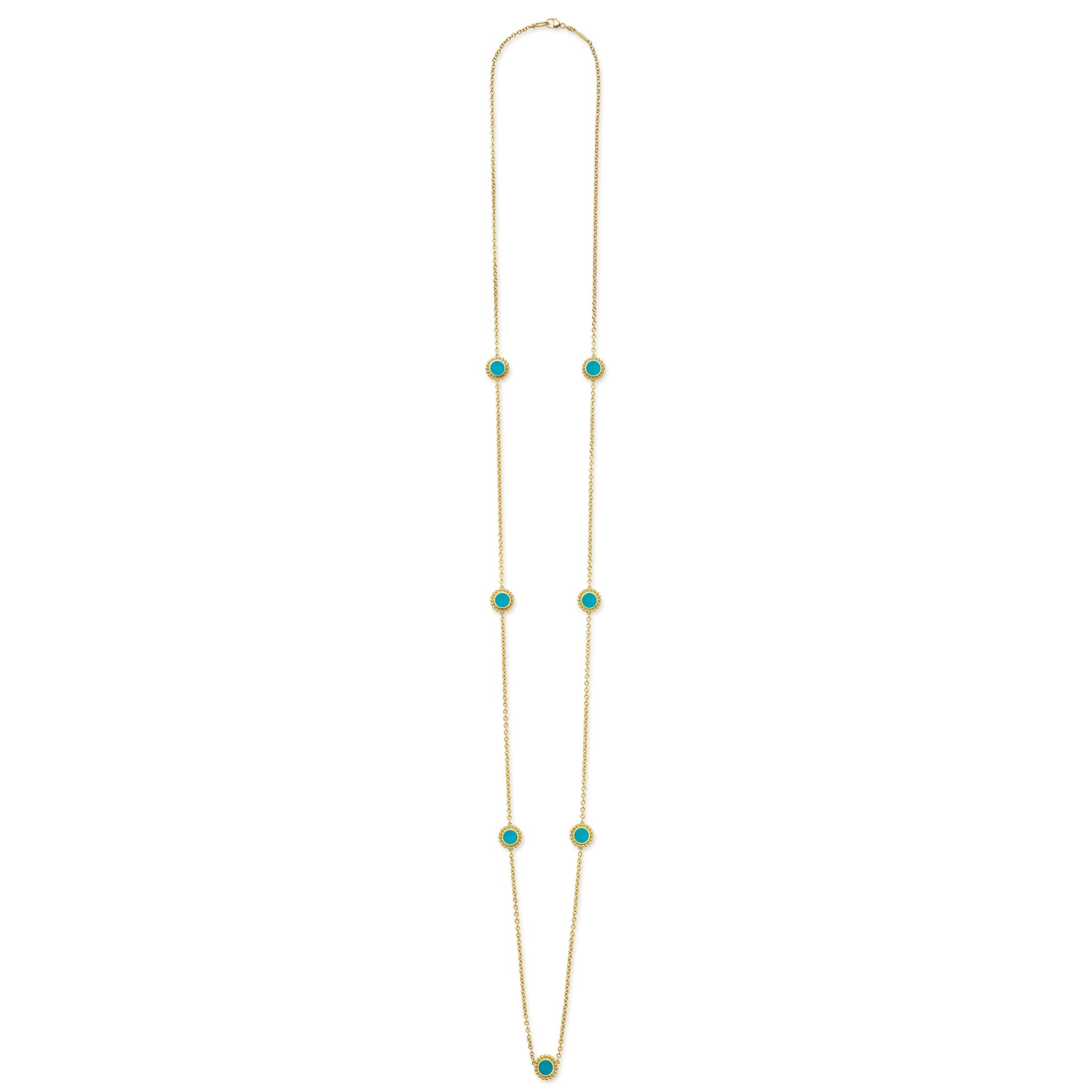 Covet 18K Gold 6-Station Turquoise Necklace