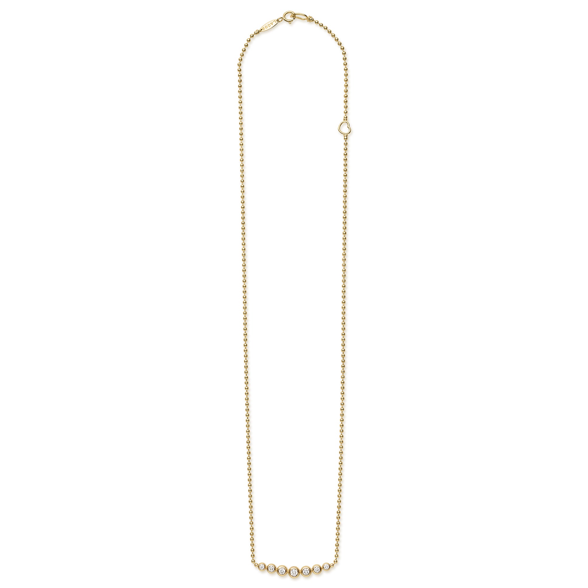 Caviar Gold 18K Gold Seven-Diamond Necklace