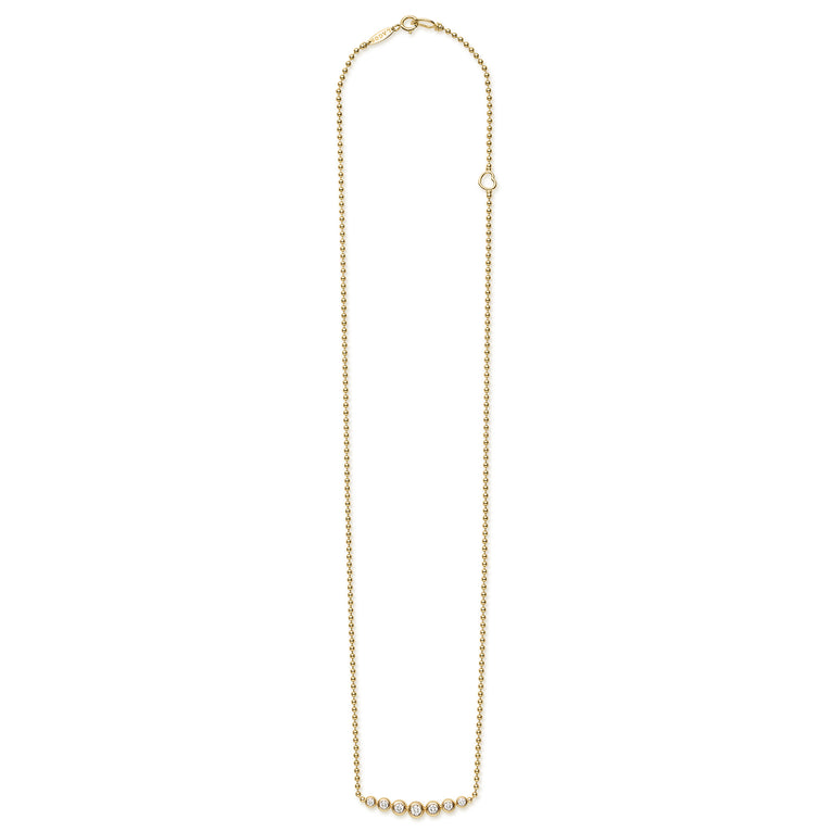 Caviar Gold 18K Gold Seven-Diamond Necklace