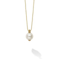 Luna 18K Gold Pearl Pendant Necklace