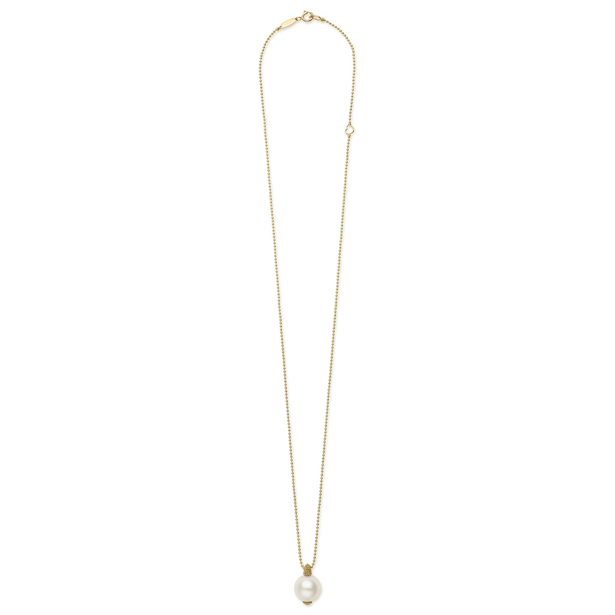 Luna 18K Gold Pearl Pendant Necklace