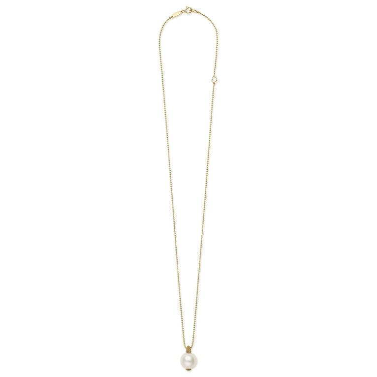Luna 18K Gold Pearl Pendant Necklace