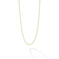 18K gold beaded ball chain necklace.