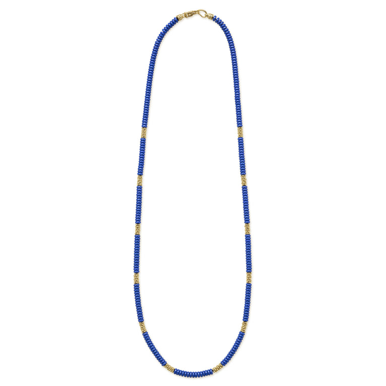 Blue Caviar Ceramic Caviar Beaded Necklace 18 inch Studio