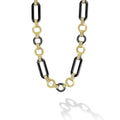 Studio 18K Gold Black Ceramic Tassel Link Necklace