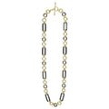 Studio 18K Gold Black Ceramic Tassel Link Necklace