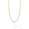 18K gold stations surrounded by peridot gemstones and Caviar beading form this chain necklace.
