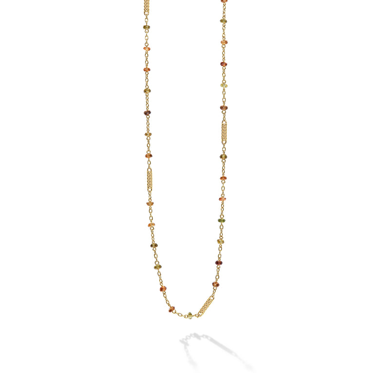 18K Caviar Gold & Tourmaline Station Necklace