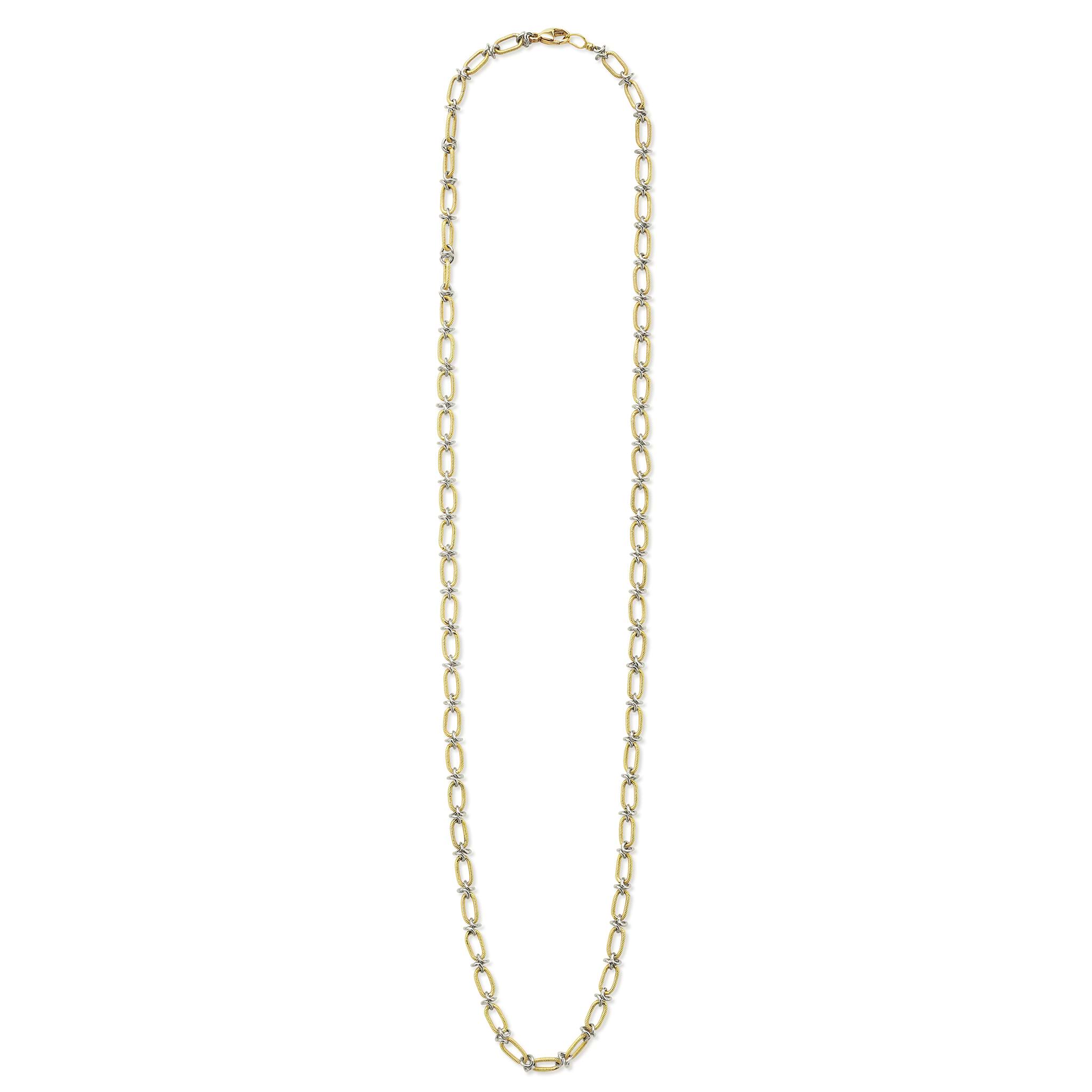 Studio 18K Gold Two-Tone Twist Link Necklace