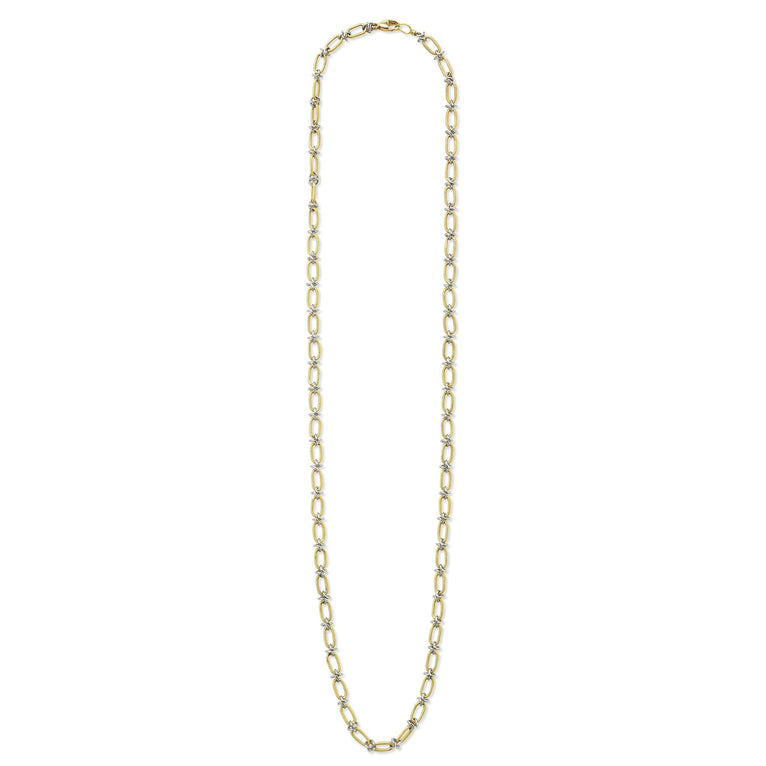 Studio 18K Gold Two-Tone Twist Link Necklace