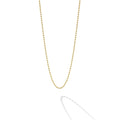 Dainty 18K gold beaded ball chain necklace.