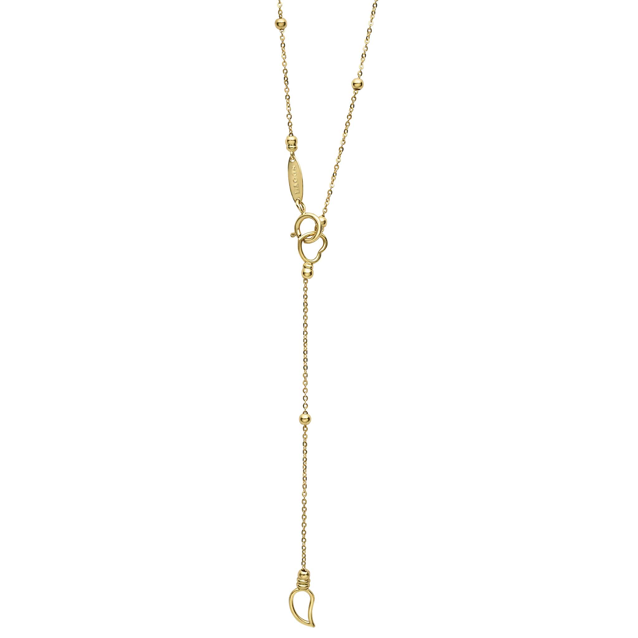 18 karat gold lobster clasp on necklace