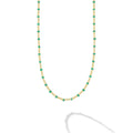 Emerald gemstones and Caviar beaded 18k gold stations for this timeless necklace.