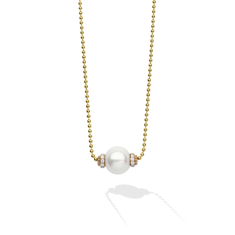 Luna 18K Gold Pearl Chain Necklace