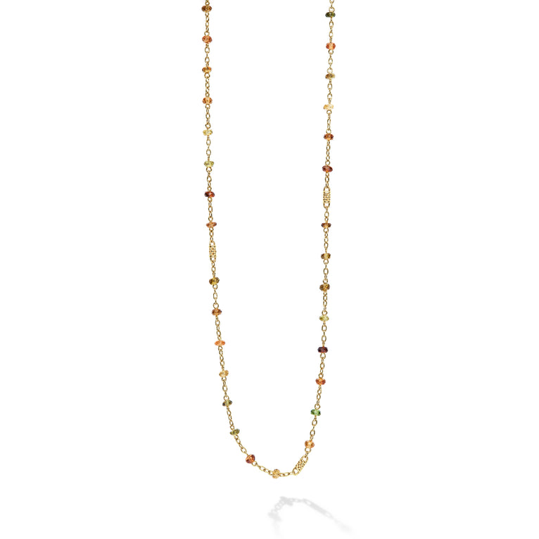 18K Caviar Gold & Tourmaline Station Necklace