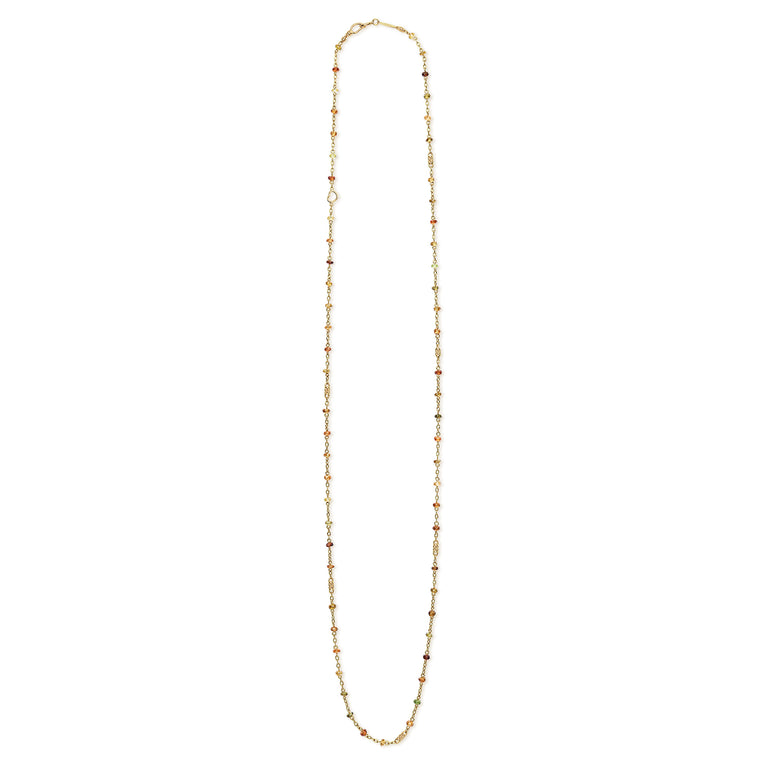18K Caviar Gold & Tourmaline Station Necklace