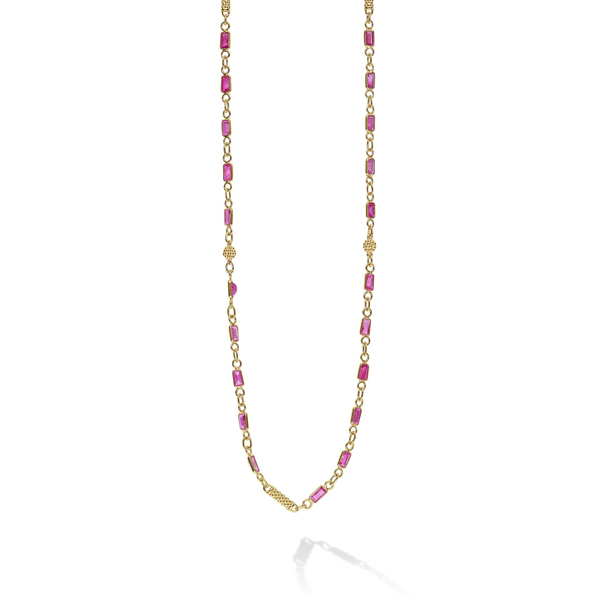 18K Caviar Gold and Ruby Icon Necklace