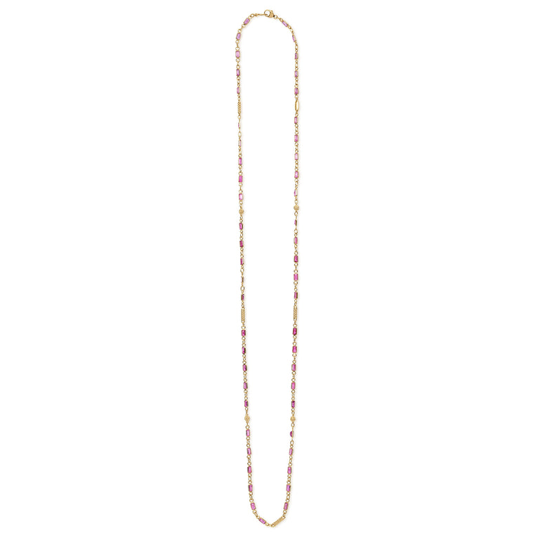 18K Caviar Gold and Ruby Icon Necklace