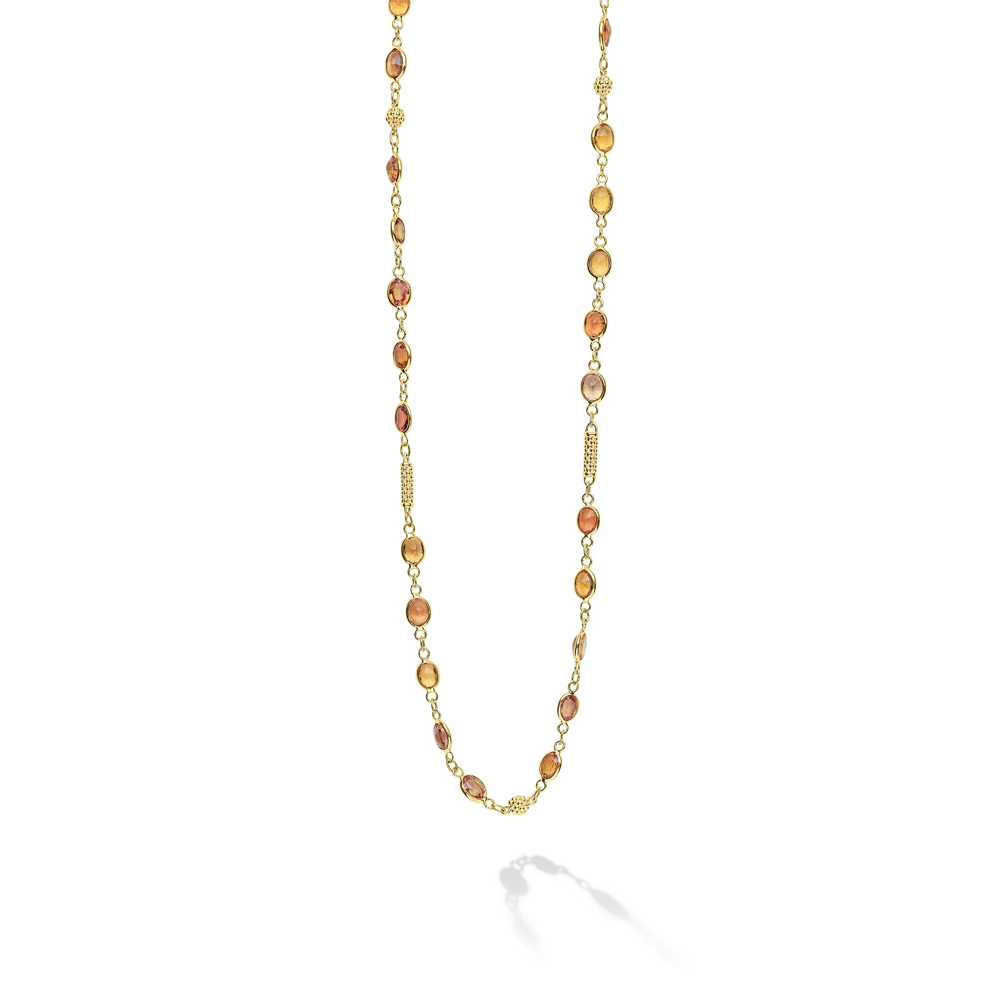 Studio 18K Orange Sapphire Necklace