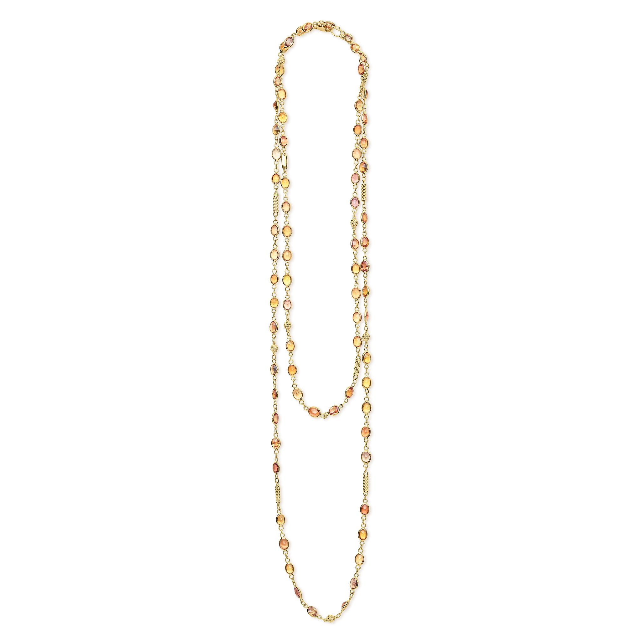 Studio 18K Orange Sapphire Necklace