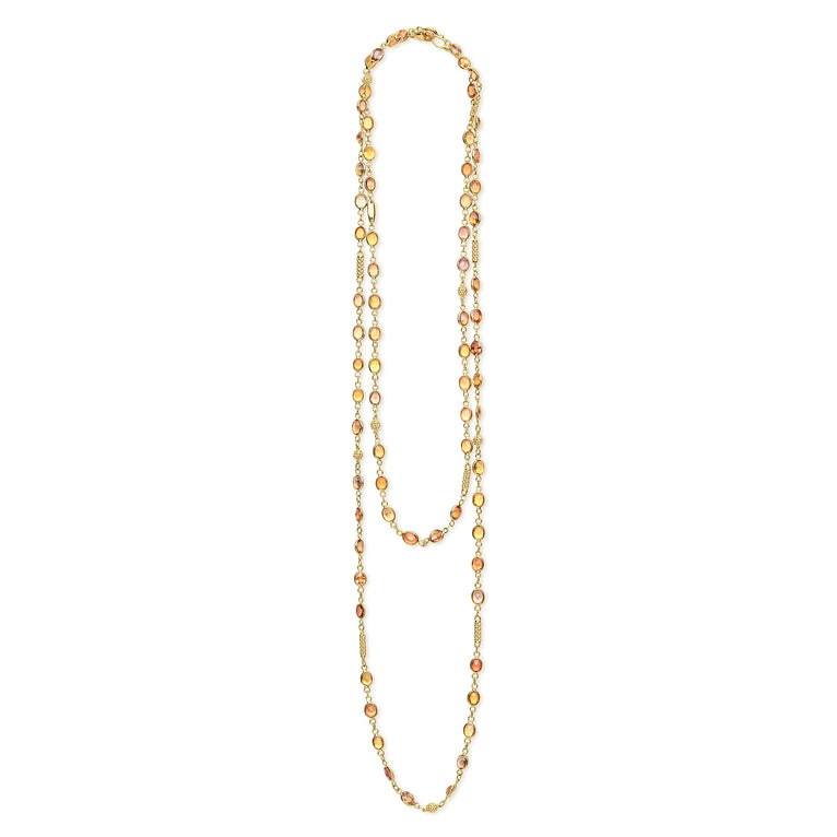 Studio 18K Orange Sapphire Necklace