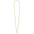 Caviar Gold 18K Gold Emerald Beaded Diamond Star of David Necklace