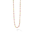 Caviar Gold 18K Gold Ruby and Diamond Station Necklace