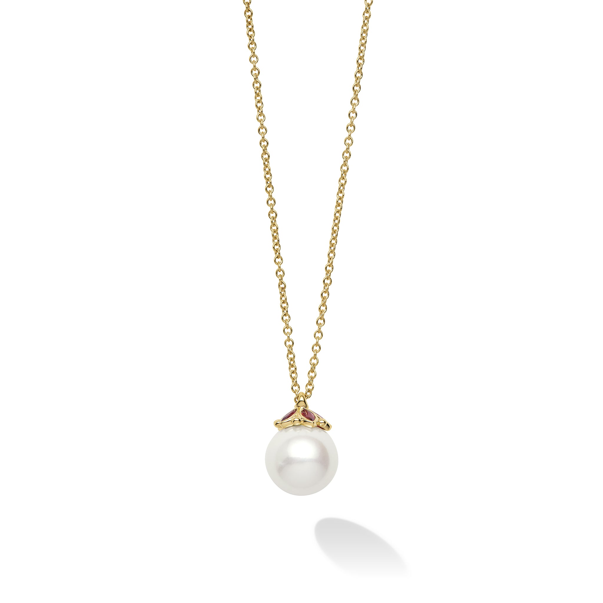 18K Gold Pearl Pendant Necklace