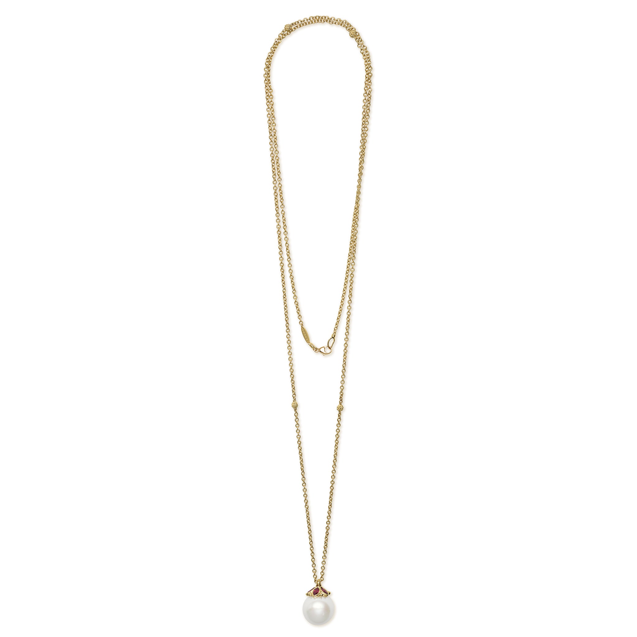 18K Gold Pearl Pendant Necklace