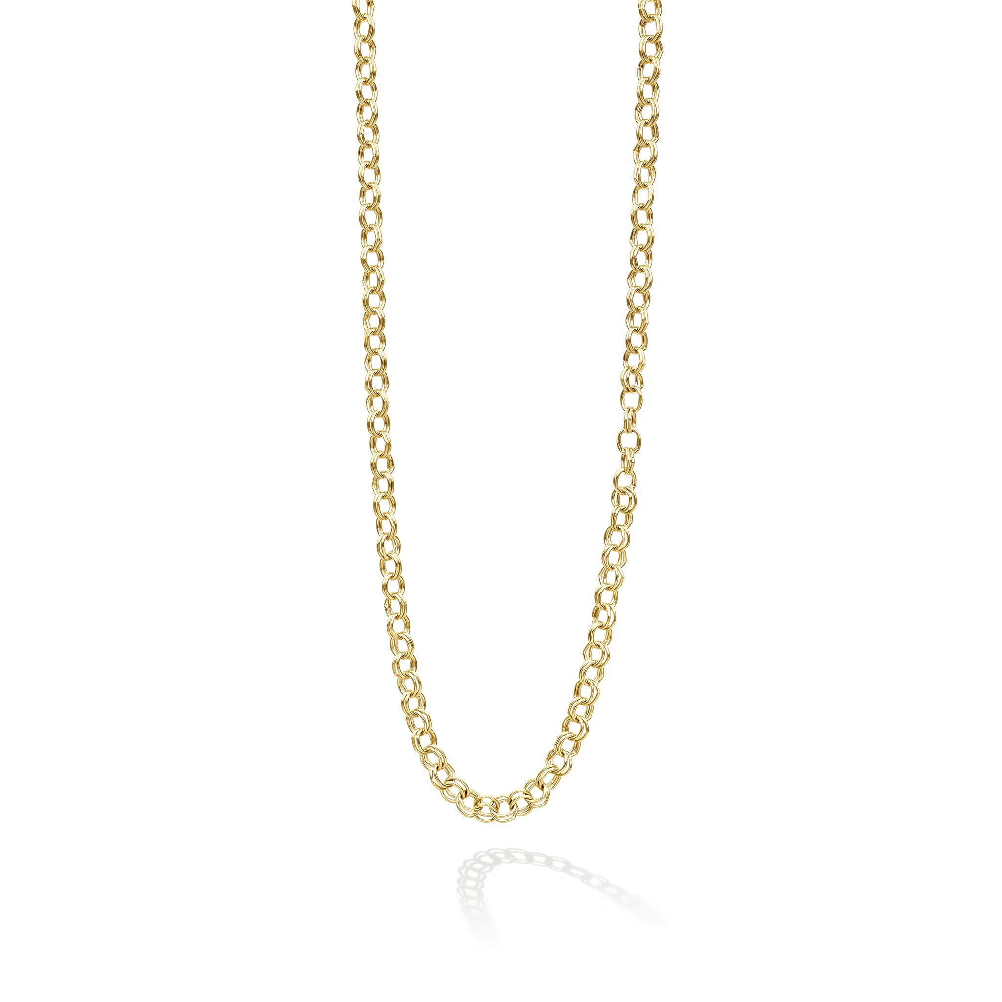 18K gold High Jinks link chain necklace by LAGOS, Anthem collection, 3.5 mm width