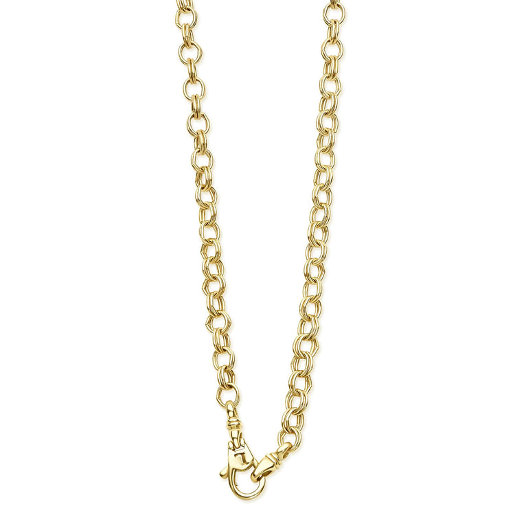18K gold High Jinks link chain necklace by LAGOS, Anthem collection, 3.5 mm width