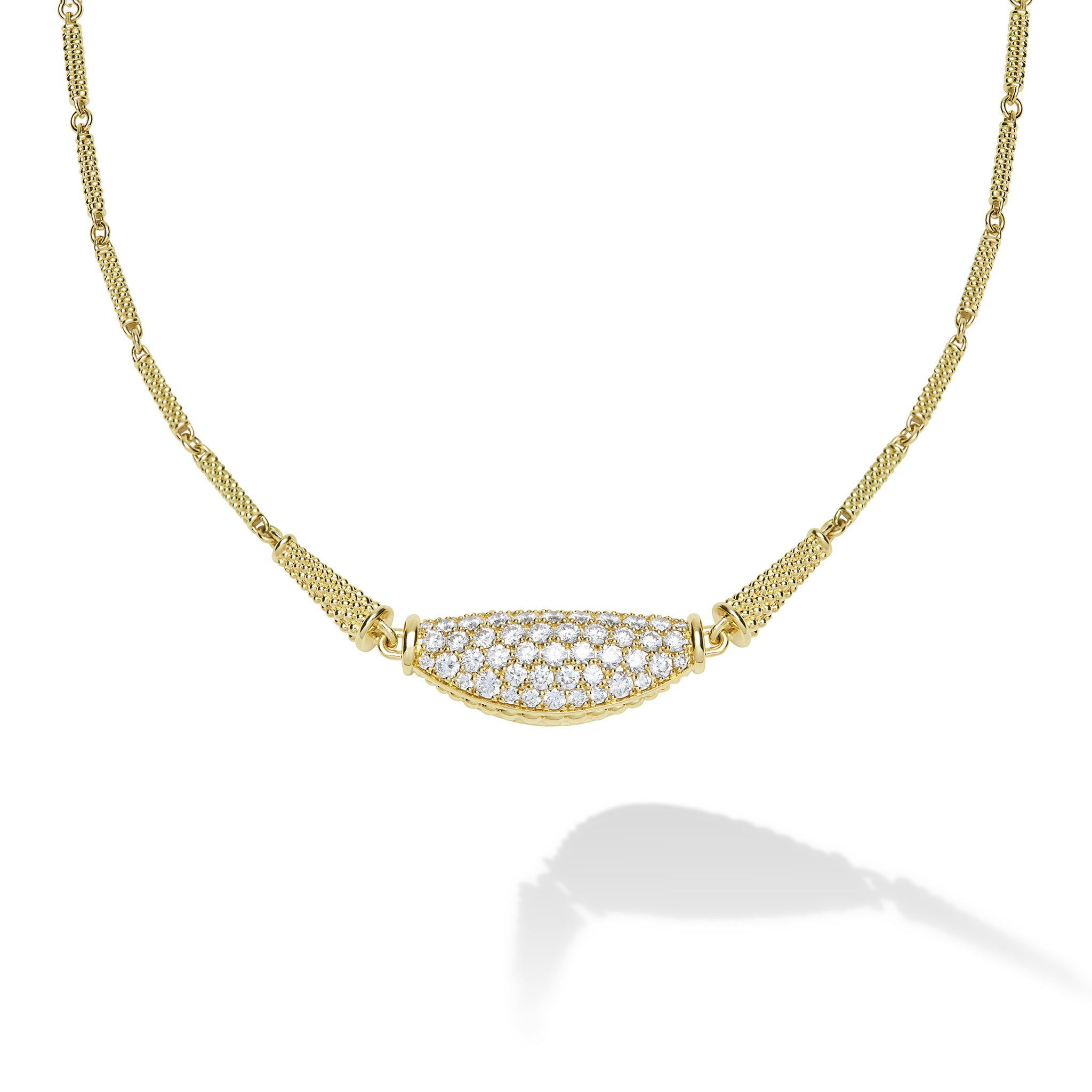 Signature Caviar 18K Gold Superfine Caviar and Diamond Necklace