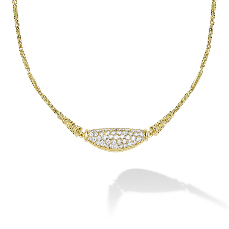Signature Caviar 18K Gold Superfine Caviar and Diamond Necklace