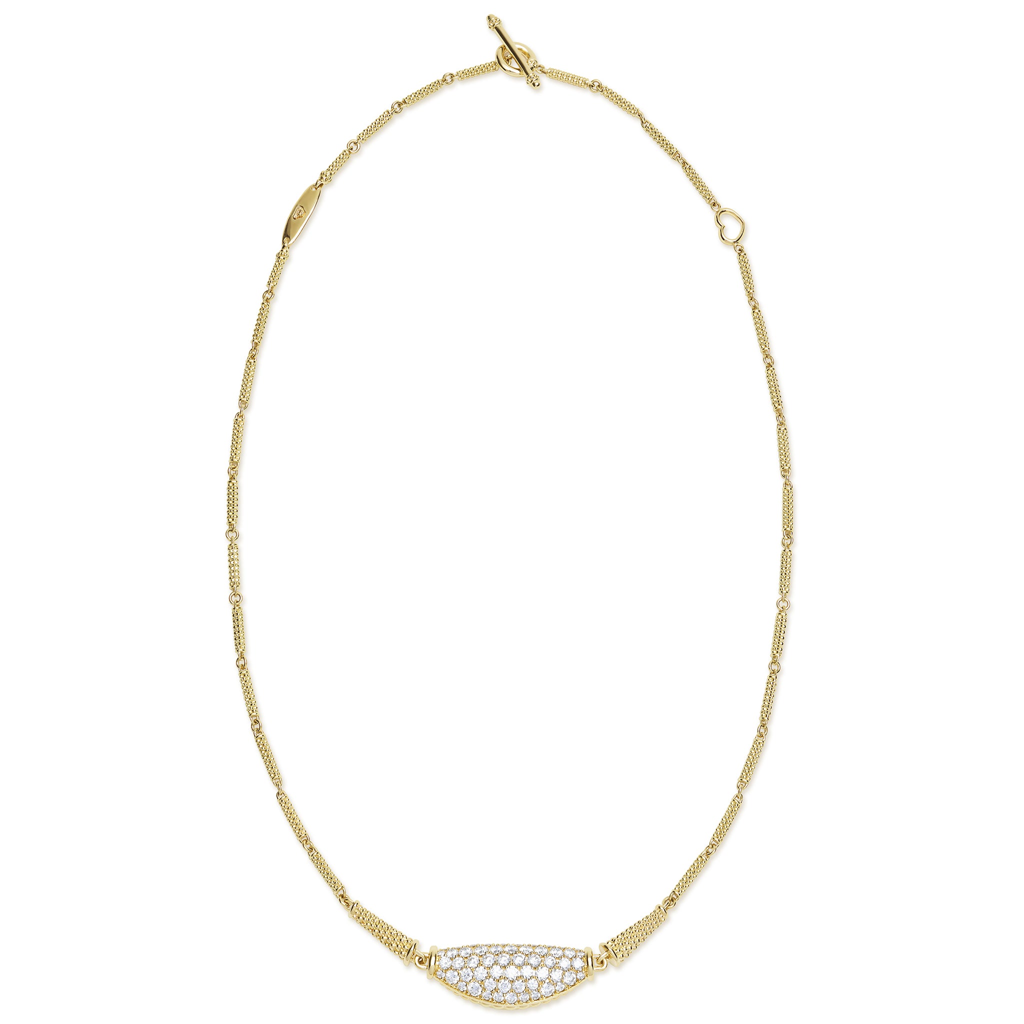 Signature Caviar 18K Gold Superfine Caviar and Diamond Necklace