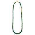 Caviar Gold 18K Gold Tsavorite Garnet and Diamond Necklace