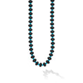 Caviar Gold 18K Gold Onyx and Turquoise Beaded Necklace