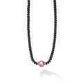 Caviar Gold 18K Gold Pearl Matte Black Onyx Necklace