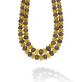 18K Gold Smokey and Olive Quartz Necklace