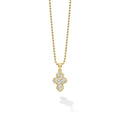 Caviar Gold Small 18K Gold and Diamond Cross Pendant Necklace