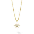 18K Gold Petite Diamond Star Pendant Necklace