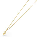 Side view of the 18K Gold Petite Diamond Star Pendant Necklace