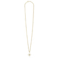 Full view of the 18K Gold Mini Diamond Star Pendant Necklace