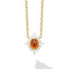 Studio 18K Diamond & Orange Garnet Pendant Necklace